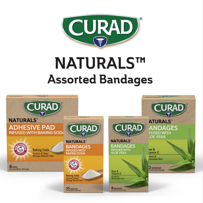 CURAD Naturals Ale Vera & Vitamin E Bandages 2" x