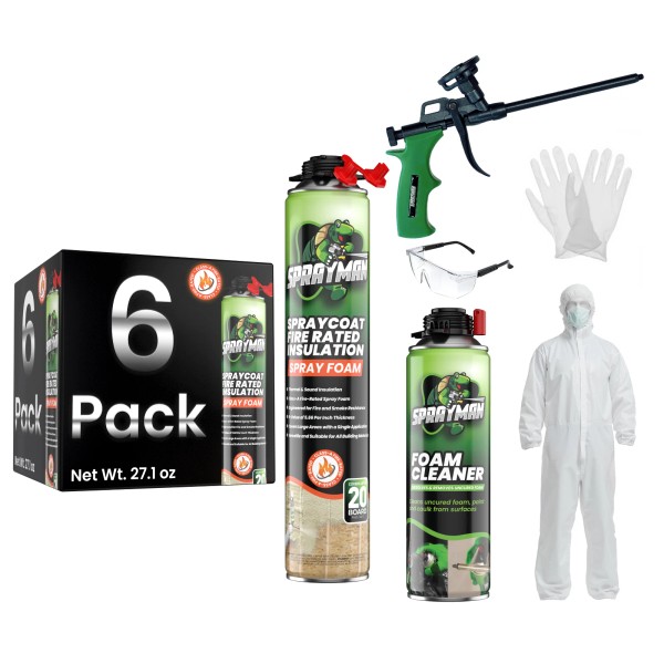Sprayman Spraycoat Fire Rated Closed Cell Insulation Foam Kit 27.1oz