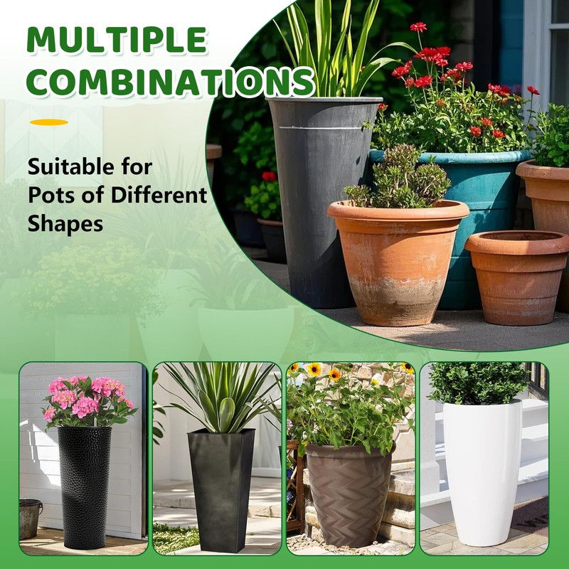 YLSAZL 2 Pack Adjustable Height Plant Risers for Inside Pots,21-33"