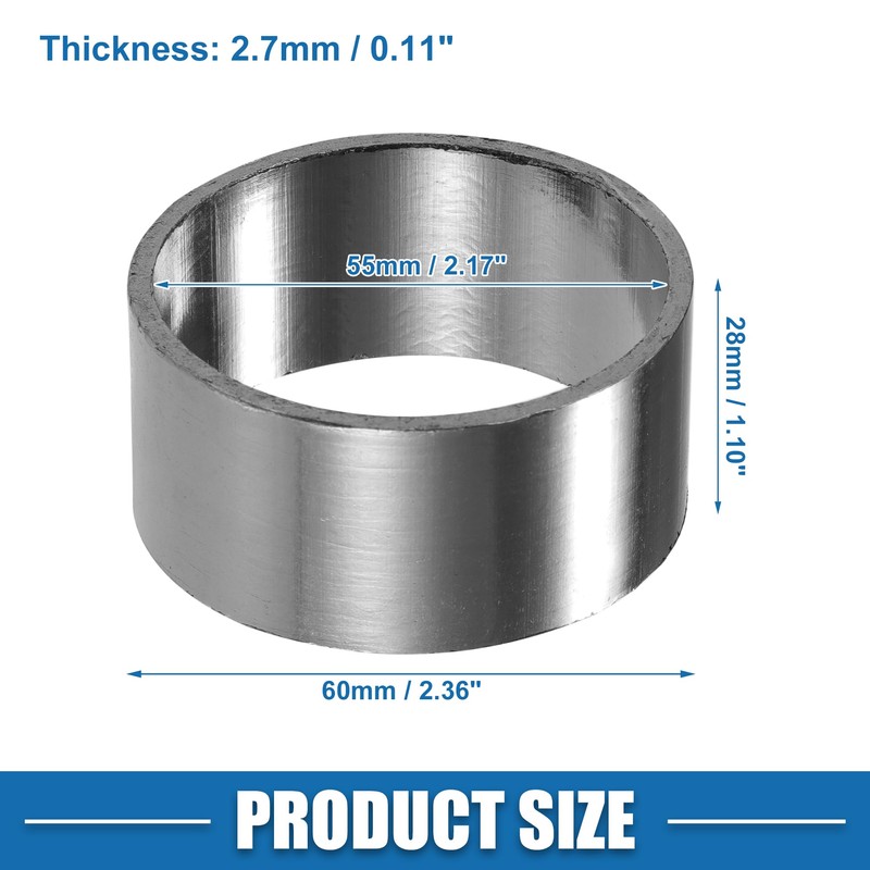 A ABSOPRO Motorcycle Exhaust Air Muffler Pipe Gasket 55mm Inner