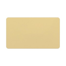 LIDER Screwless 2-Gang Blank Wall Plate, Flat Cover for Standard 2-Gang Pattress Boxes, Flame-Resistant Polycarbonate, Modern Low-Profile Design, Round Edges, UKCA Certified, Gold