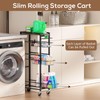 PAPAGIFTREE 4 Tier Slim Rolling Storage Cart with Pull-Out Baskets,