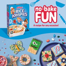 Kellogg's Rice Krispies Cold Breakfast Cereal, Kids Snacks, Baking Marshmallow Treats, Family Size, Original (3 Boxes)