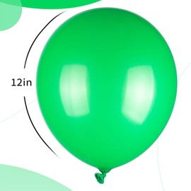 110pcs Green Balloons, 12inch Green Latex P Balloons, Helium Quality for Birthday Baby Shower Wedding St. Patrick's Day Party Decorations (With 2 Green Ribbons)