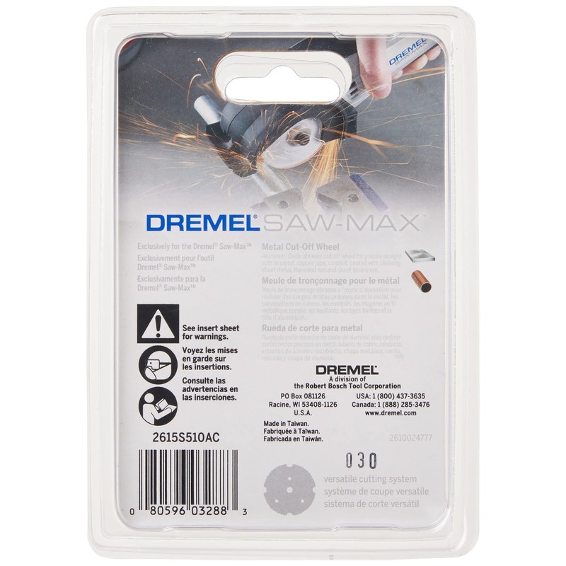 Dremel SM510c 3-Inch Metal Cut-Off Wheel, 3-Pack, Black