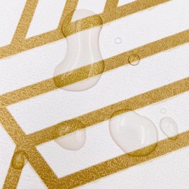 Yifely Golden Stripes Drawer Liner Self-Adhesive Shelf Covering Paper Waterproof Protect Furniture Countertop Surface 17.7 Inch by 9.8 Feet