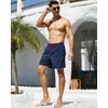 SILKWORLD Mens Swimming Trunks with Compression Liner 2 in 1