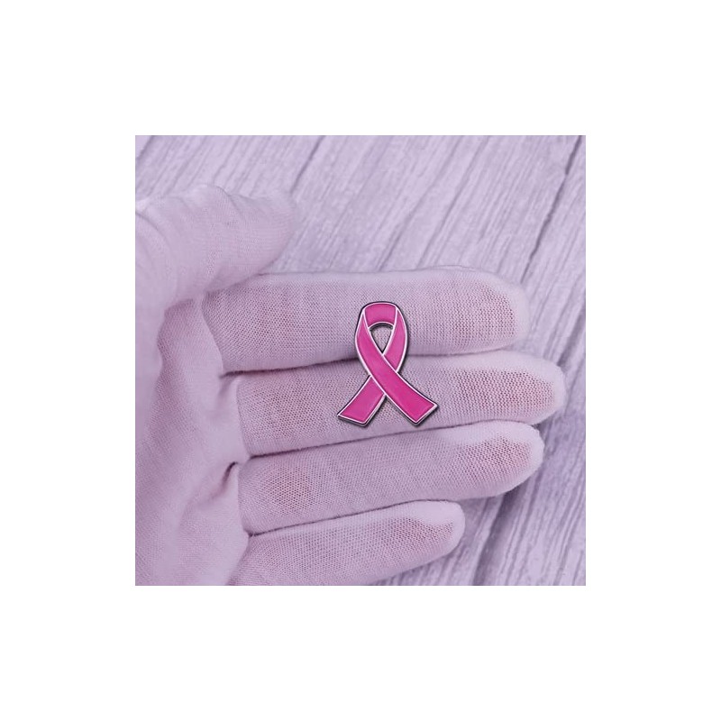AOTEMAN Pink Ribbon Global Breast Campaign Logo Brooch