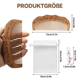 MoguGo Wooden Birth Comb, Gift Wooden Comb, Pregnancy Guardian Angel Pendant, Affirmation, Labor Gifts for Mothers Expectant Pregnant Women