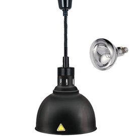 JIAWANSHUN Retractable Heat Lamp for Food with 250W Heating Bulb for Restaurant Hanging Food Warmer Lamp Buffet or Home Use Pizza Warmer