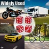 MEAJOO 4PCS Dice Shape Tire Valve Stem Caps, Universal Copper