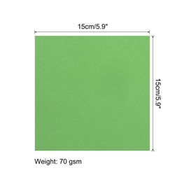 MECCANIXITY Origami Paper Double Sided Green 6x6 Inch Square Sheet for Art Craft Project, Beginners, Gifts Decor 100 Sheets