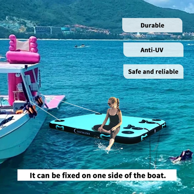 Inflatable Floating Platform，Inflatable Floating Dock，Multi-Scene Water Floating Platform，Suitable for Rivers,