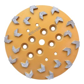 ACTINTOOL 10 in. x 3/8" Threaded Arrow Segments Epoxy Mastics Thinset Coating Remove 10 Inch Concrete Grinding Head, 10 Inch Concrete Grinding Plate for Husqvarna Blastrac Edco MK Grinder (Arrow Seg)