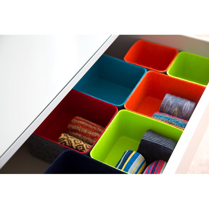 Three By Three Seattle Felt Organizer, Blue (48013), 7 x