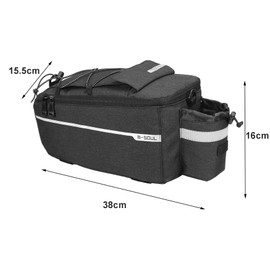 JUST DO Bike Bag Back Rack Bag Waterproof Bicycle Panniers Carrier Cooler Big Capacity With Bottle Bag For Rear Rack