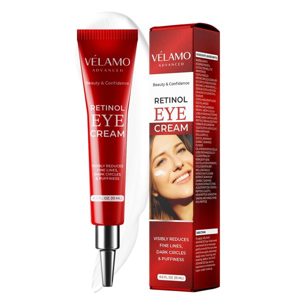 Retinol Eye Cream Anti Aging: Eye Cream for Dark Circles and Puffiness - Caffeine Eye Cream - Under Eye Cream Anti Aging 0.5 FL OZ/15 G