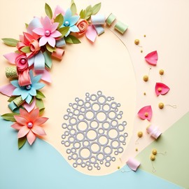 Circles Cutting Dies for Card Making，Cutting Dies Cut Stencils for DIY Scrapbooking Photo Album Decorative Embossing Paper Dies for Card Making Templated