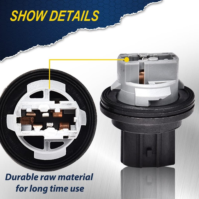 PIT66 2PCS Front Part Turn Signal Light Bub Plug Socket,