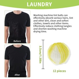 Pack of 12 Pet Hair Remover Washing Machine, Reusable Lint Balls Washing Machine, Lint Balls Washing Machine, Hair Remover Pet Hair for Removes Pet Hair Lint
