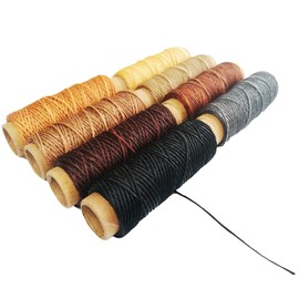 264 Yards 150D Leather Sewing Waxed Thread Cord for Leather Craft DIY 1mm Diameter 8 Colors Sewing Thread Cord,Each of 33 Yards (Color A)