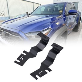 T-TOP WLS No-Drill A-Pillar Ditch Light Brackets for 2016-2026 Toyota Tacoma & 2025-2026 Toyota 4Runner, Bolt-On Hood Mount Kit for Off-Road LED Pod Lights