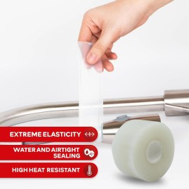 BSTFLEX Silicone Tape for Plumbing Leak Seal Tape Waterproof Hose Repair Tape 1'' X 36FT