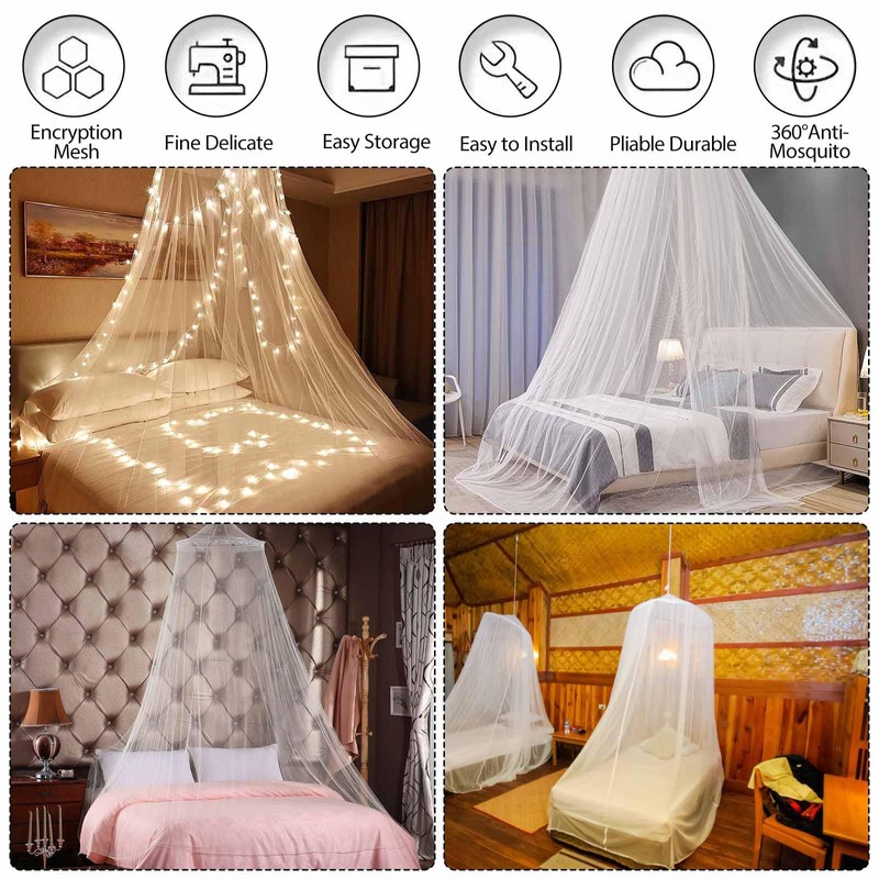 HOOPOE Mosquito Net Bed Travel, Pack of 2 Canopy Bed