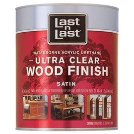 Absolute Coatings 3775 Last N Last Wood Finish Acrylic Satin Clear, 1 Quart