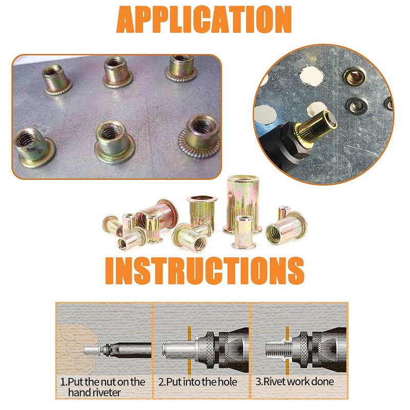 ISPINNER 150pcs #8-32, 10-24, 1/4"-20, 5/16"-18, 3/8"-16 Zinc Plated Carbon