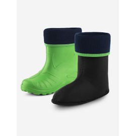 Ladeheid KL058 Warming Boot Socks for Wellington Boots Inner Shoe, Green