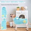 OUOBOB Dog Drying Coat with Hood, Super Absorbent Dog Towel