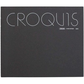 Maruman SS2 Sketchpad, Small, Assorted Colors, Cream Croquy Paper, 55 Sheets