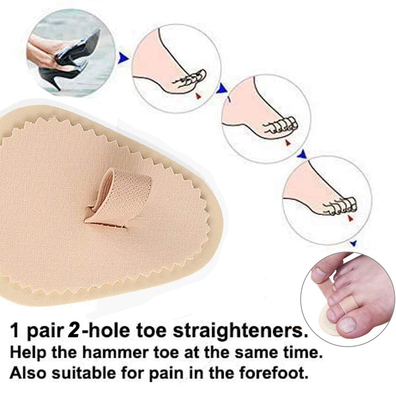Mcvcoyh Adjustable 2 Loops Toe Splint, Hammer Toe Straightener with