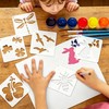 Papryn 72 Pcs Flower Stencils Set for Crafts Reusable Flower