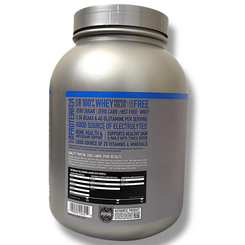 ISOPURE Zero Carb Protein Powder Vanilla 25G Protein 3.47 LB