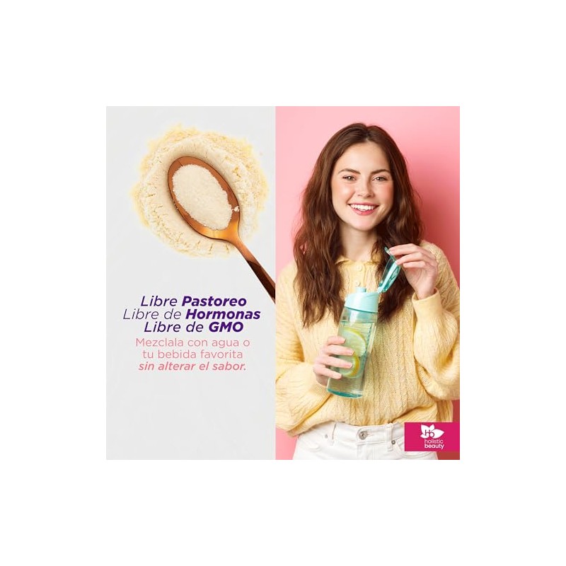 Holistic Beauty Peptidos Colageno Grass Fed Polvo Tal Natural Sabor