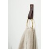 KEYAIIRA - Medium Leather Wall Hook, wall hanging strap towel