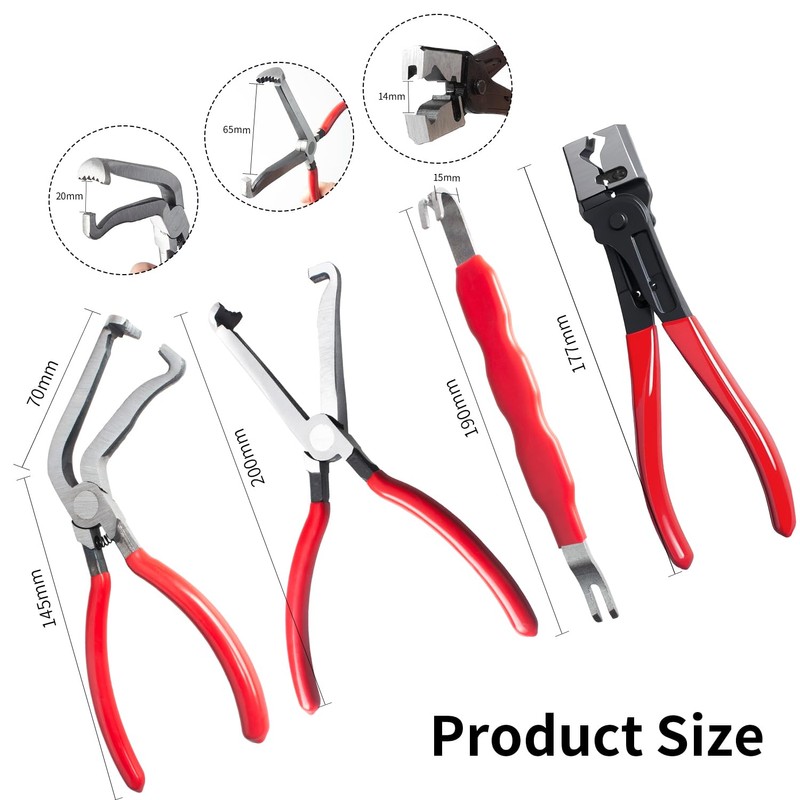 4 Pieces Electrical Disconnect Pliers for Cars, Automotive Electrical Plug