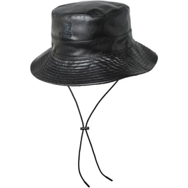 Kangol Rev Bucket Faux Leather Black, M, Plain, Adult, black, M