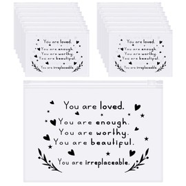 Sotiff 60 Pcs Bulk Inspirational Gifts for Women, Inspirational Makeup Bags EVA Cosmetic Toiletry Bags Thank You Encouragement Church Gifts for Friends Mom Coworker(8 x 6 Inch, You Are Loved)