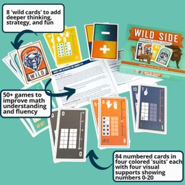 Award-Winning Math Deck for Kids| 50+ Math Games for Kids to Support Concepts Including Addition, Subtraction, Multiplication, & More! Perfect for Homeschool, Classroom, Travel & Family Games!