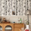 LaiTique Birch Tree Peel and Stick Wallpaper, Owl Wallpaper, Self