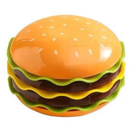 Vajilla Con Forma De Hamburguesa, Ensaladera, Juego De 7 Pie Naranja