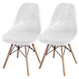 jianyana Chair Covers, Set of 2, Universal Velvet Stretch Chair Covers, Dining Room Chair Covers, Removable, Washable Chair Cover (Flange Green)