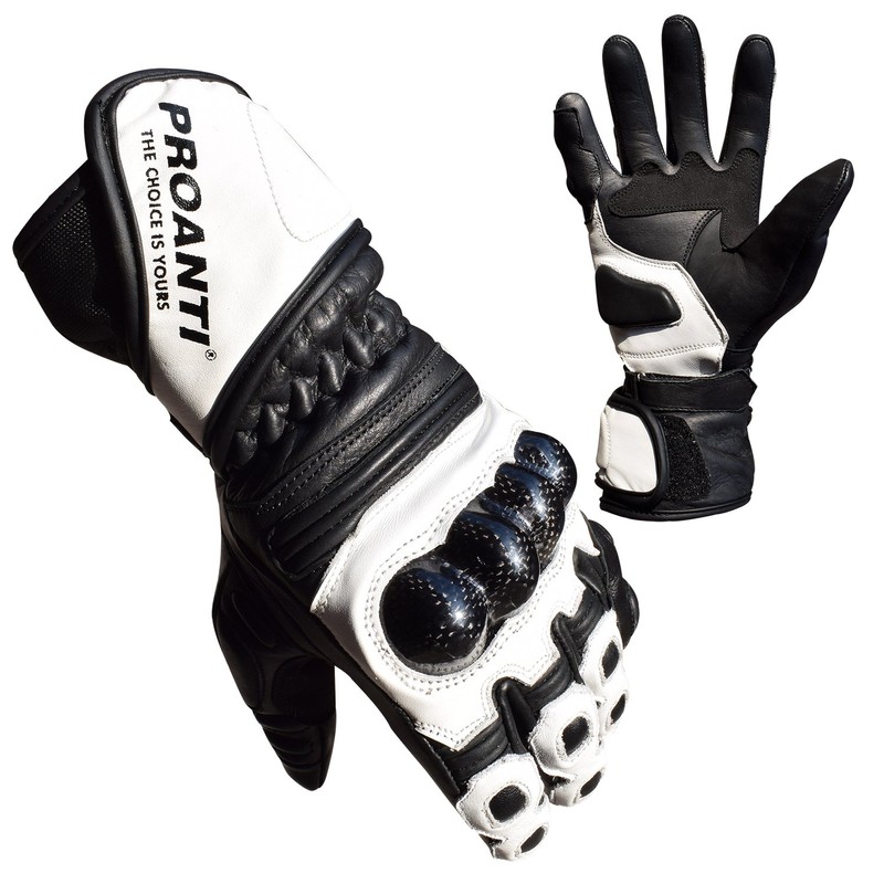 PROANTI Motorcycle Gloves Race Leather Motorcycle Men Women Gloves –