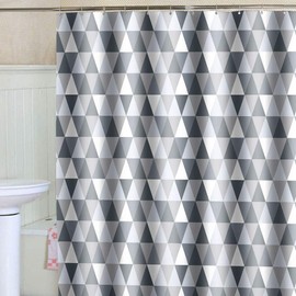 Narunii Duschvorhang Anti-Schimmel Badvorhang Textil Wasserdichter Antibakteriell Duschvorhäng aus Antischimmel Shower Curtains mit 12 Duschvorhängeringen 180x180 cm(BxH)