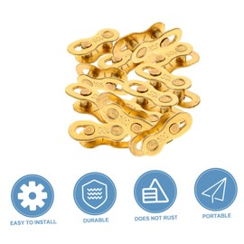 Sosoport 120pcs Bike Chain Connectors Steel Chain Joints for Mountain and Road Bikes Quick Release Link Buckles for Easy Installation and