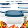 EFISH 10PCS Rectangle Plastic Portion Box Sets with Lids.Food Storage