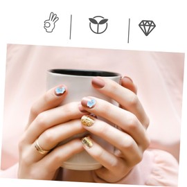 Baluue 10pcs Nail Art Rhinestones Flower Charms for Decoration Sparkling Manicure Accessories Ornaments for Nail Petal Design